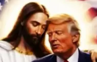 �Trump lo hace de nuevo! Publica imagen con Jes�s creada con IA