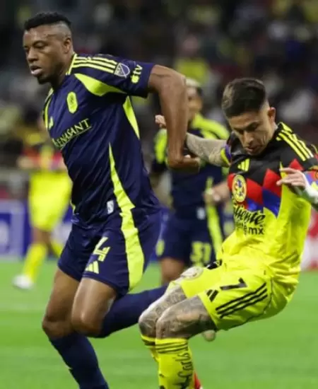 Aspectos del encuentro entre Am�rica y Nashville SC