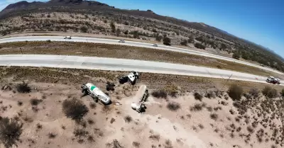 Volcamiento de pipa que transportaba amoniaco