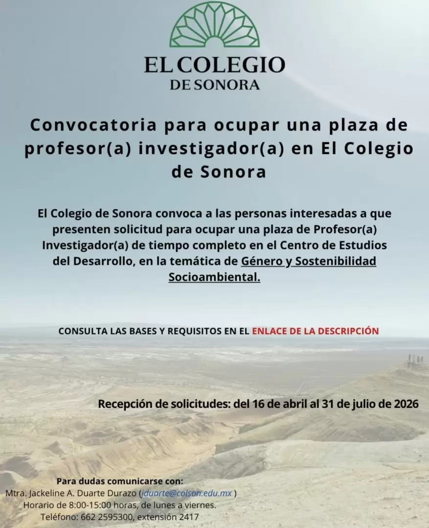Convocatoria del Colegio de Sonora