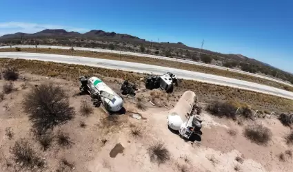 Volcadura de pipa con amoniaco