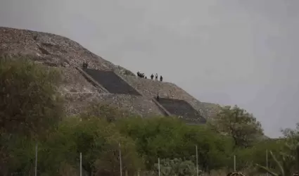 Tiroteo en la pir�mide de la Luna en Teotihuac�n