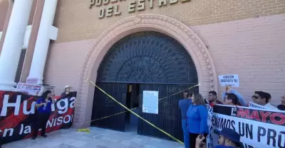 Staus clausura de manera simb�lica instalaciones del Poder Juducial