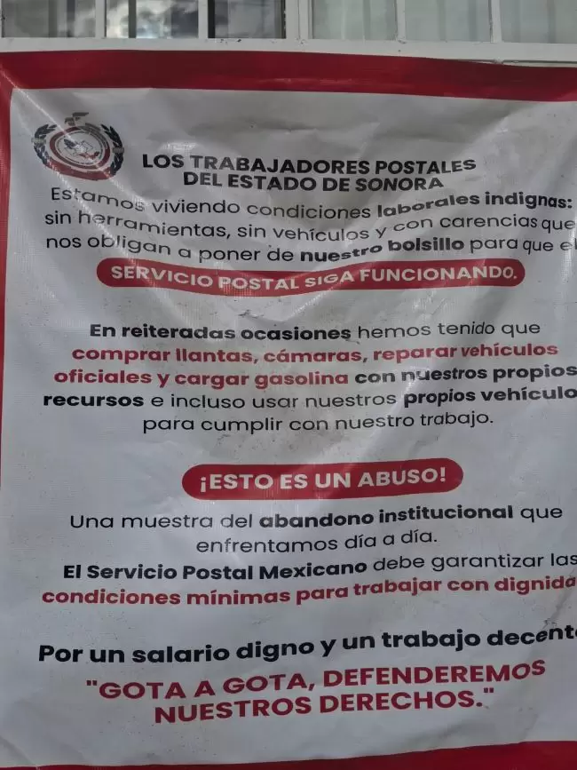 Demandas de los trabajadores del Servicio Postal Mexicano