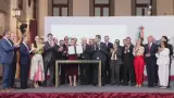 Firma "hist�rica" de un acuerdo para el Fomento de la Industria Sider�rgica Mexi