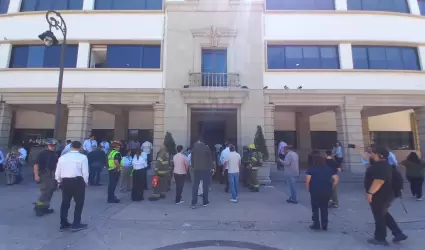 Simulacro nacional en Palacio Municipal