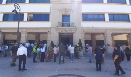 Simulacro nacional en Palacio Municipal