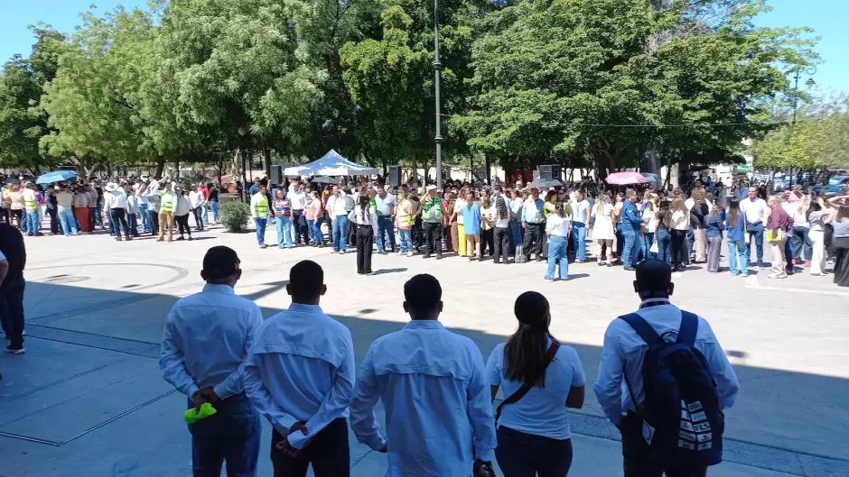 Simulacro nacional en Palacio Municipal