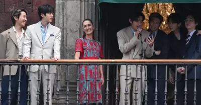 BTS en balc�n de Palacio Nacional