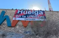 "Huelga en la Unison": acad�micos protestan en el Cerro de la Campana