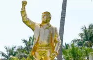 Revelan enorme estatua dorada de Trump en Florida