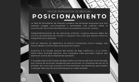 Amenazan a periodistas de Baja California tras publicar denuncias contra la 'Pat