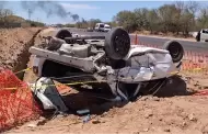 Choque volcamiento en la carretera a Bah�a Kino