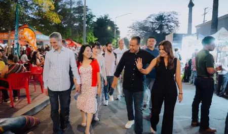 Alcalde y esposa acompa�ados del c�nsul de Estados Unidos Drew Hoster y su espos
