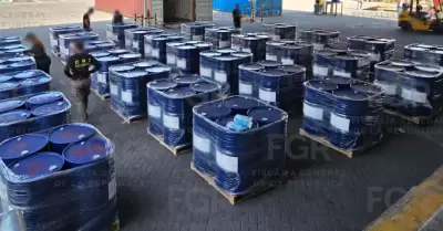 Precursores qu�micos asegurados en Manzanillo