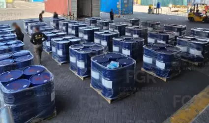 Precursores qu�micos asegurados en Manzanillo