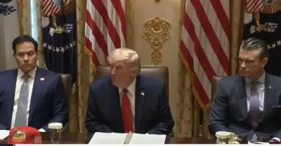 Marco Rubio, Donald Trump y Pete Hegseth