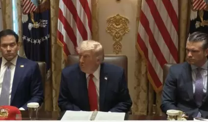 Marco Rubio, Donald Trump y Pete Hegseth