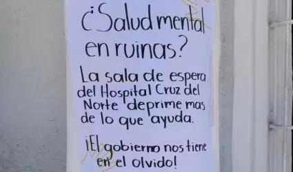 Paciente solicita mejoras en las condiciones de atenci�n del Hospital Psiqui�tri