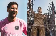 Estatua gigante de Messi podr�a ser retirada por riesgo