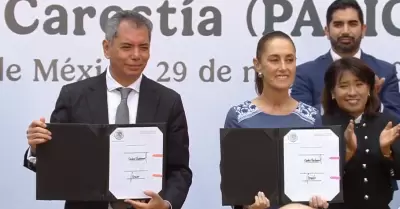 Edgar Amador y Claudia Sheinbaum