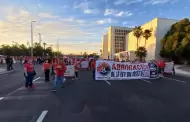 Maestros marchan en Hermosillo; exigen mesa de di�logo con Gobierno federal
