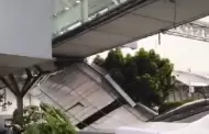 VIDEO Colapsa estructura en el AICM y da�a un veh�culo en la Terminal 1