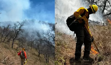Combate de incendio forestal en Tarachi