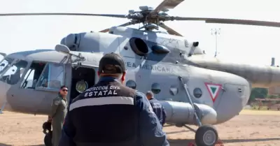 Arriba apoyo a�reo para combatir incendio en Arivechi