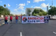 Maestros federales marchan en Hermosillo y exigen frenar presunto hostigamiento por el paro