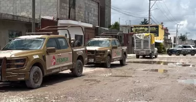 Cuatro autotanques de gas LP explotaron en el municipio de Tepeaca, Puebla