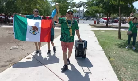 Celebran triunfo de M�xico en Hermosillo.