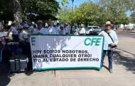 Jubilados de la CFE protestan en Hermosillo por reducci�n de pensiones