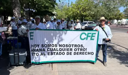 Manifestaci�n de jubilados de CFE