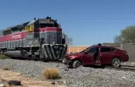 Tren embiste a auto en el oriente de Hermosillo