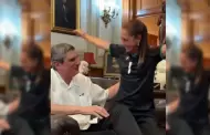 VIDEO Sheinbaum festeja con emoci�n el triunfo de M�xico