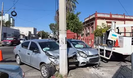 Choque en el Centro de Hermosillo