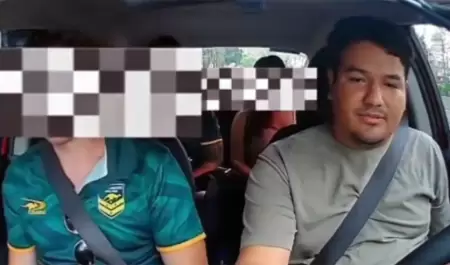 Conductor de aplicaci�n se vuelve viral tras mostrar su reacci�n durante viaje c