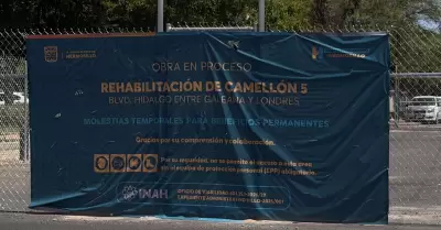 Obras en el bulevar Hidalgo