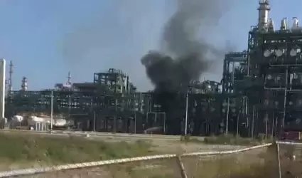 Incendio en Refiner�a Dos Bocas