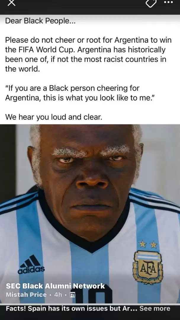 Samuel L. Jackson acusa a Argentina de ser un país racista