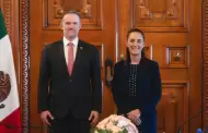 Sheinbaum recibe en Palacio Nacional a Jamieson Greer y Ronald Johnson