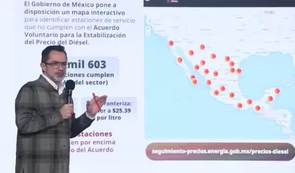El litro de di�sel se vende en m�ximo 27 pesos.