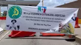 Bloqueo en caseta Cuatro Caminos, en Guasave