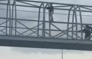 Rescatan a mujer en puente peatonal del bulevar Ganaderos