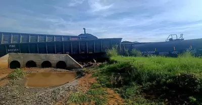 Descarrilamiento de tren en Naco