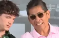 Jorge Campos le regala una jersey a Tom Holland