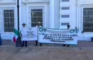 Jubilados de CFE protestan en Hermosillo por aplicaci�n retroactiva del tope a pensiones