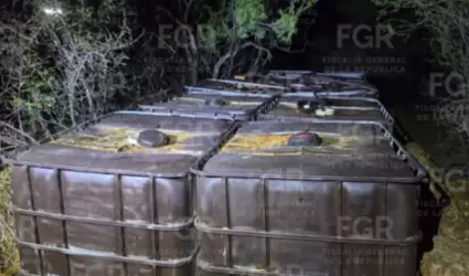 Aseguran contenedores con hidrocarburo