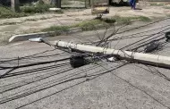 Ca�da de poste deja sin energ�a el�ctrica a habitantes de la colonia Palo Verde